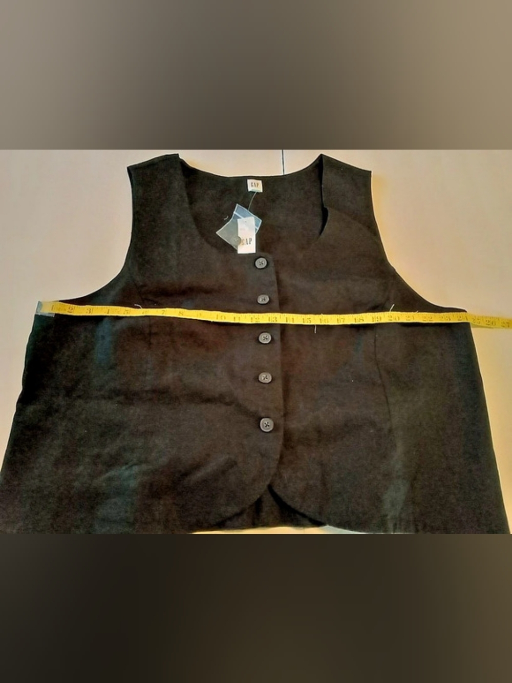 Gap Linen-Cotton Vest Black XXL